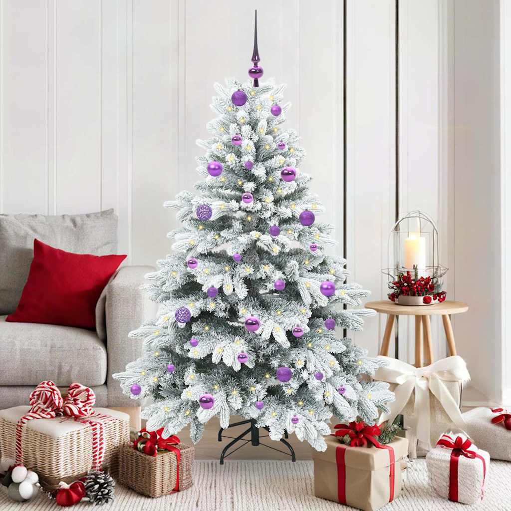 Artificial Christmas Tree with 150 LEDs White 150 cm PE and PVC