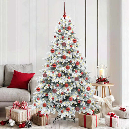 Artificial Christmas Tree with 300 LEDs White 180 cm PE and PVC