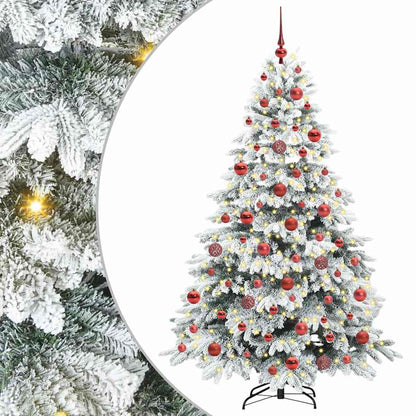 Artificial Christmas Tree with 300 LEDs White 180 cm PE and PVC