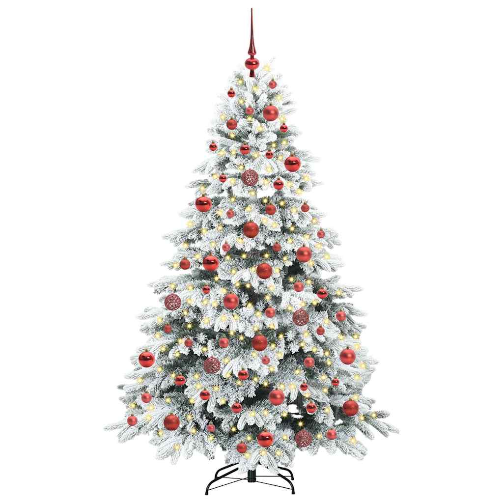Artificial Christmas Tree with 300 LEDs White 180 cm PE and PVC
