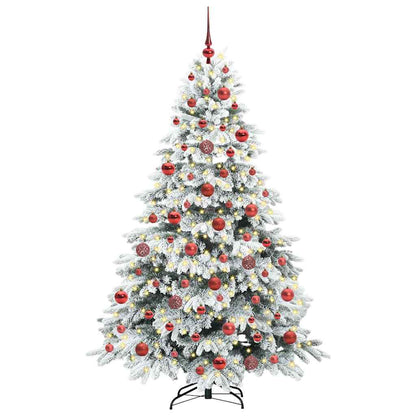 Artificial Christmas Tree with 300 LEDs White 180 cm PE and PVC