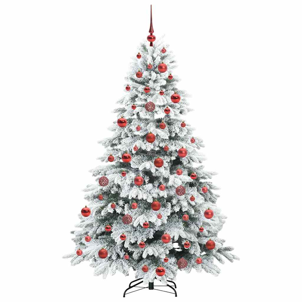 Artificial Christmas Tree with 300 LEDs White 180 cm PE and PVC