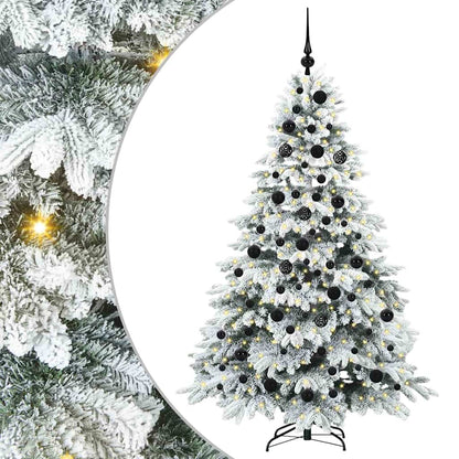 Artificial Christmas Tree with 300 LEDs White 180 cm PE and PVC