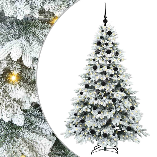 Artificial Christmas Tree with 300 LEDs White 180 cm PE and PVC