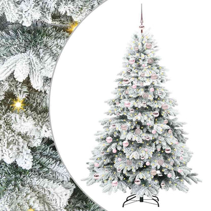 Artificial Christmas Tree with 300 LEDs White 180 cm PE and PVC