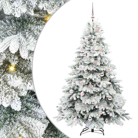 Artificial Christmas Tree with 300 LEDs White 180 cm PE and PVC