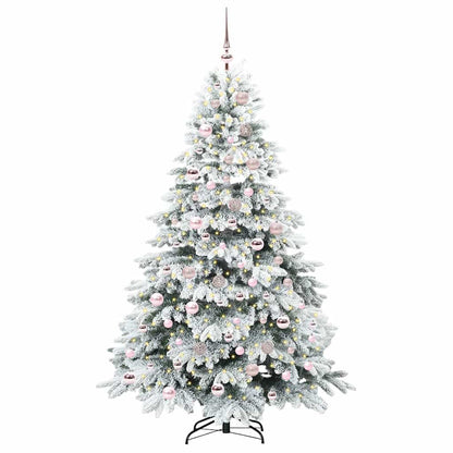 Artificial Christmas Tree with 300 LEDs White 180 cm PE and PVC