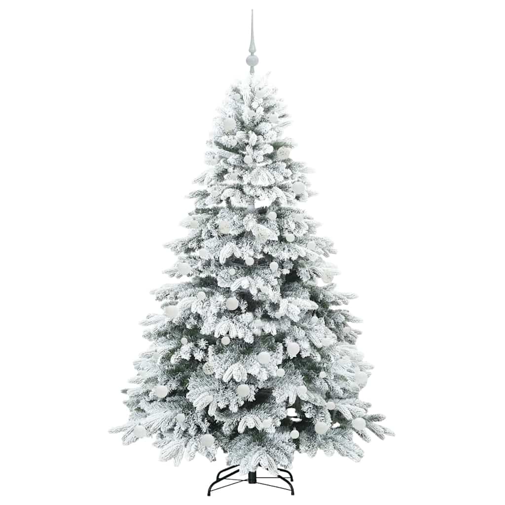 Artificial Christmas Tree with 300 LEDs White 180 cm PE and PVC