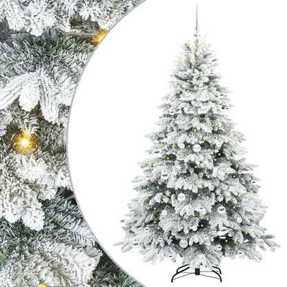 Artificial Christmas Tree with 300 LEDs White 180 cm PE and PVC
