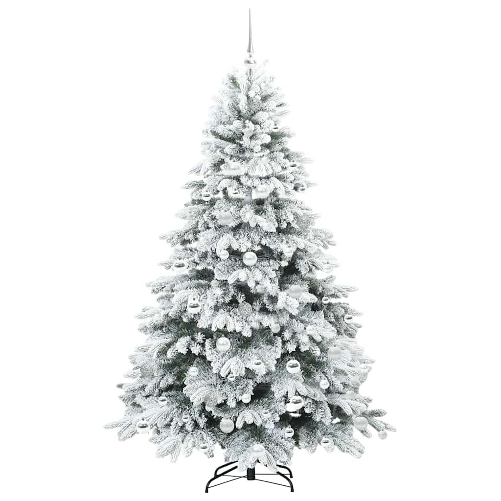 Artificial Christmas Tree with 300 LEDs White 180 cm PE and PVC