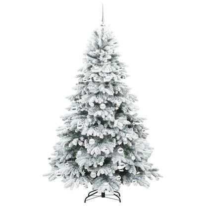 Artificial Christmas Tree with 300 LEDs White 180 cm PE and PVC