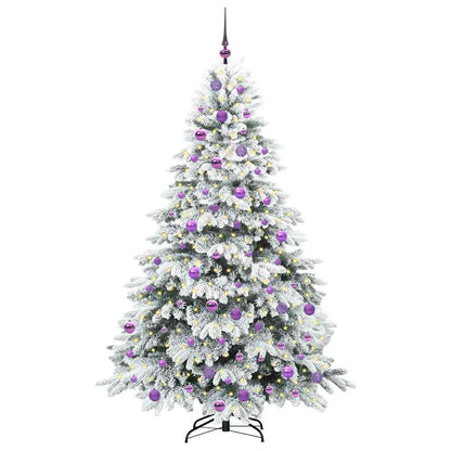 Artificial Christmas Tree with 300 LEDs White 180 cm PE and PVC