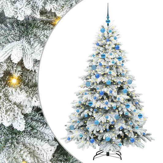 Artificial Christmas Tree with 300 LEDs White 180 cm PE and PVC