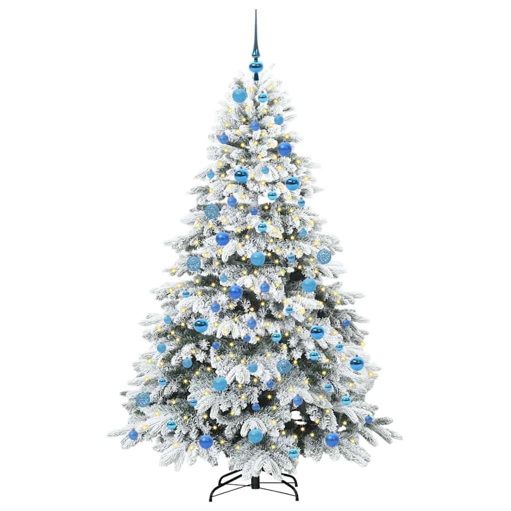 Artificial Christmas Tree with 300 LEDs White 180 cm PE and PVC