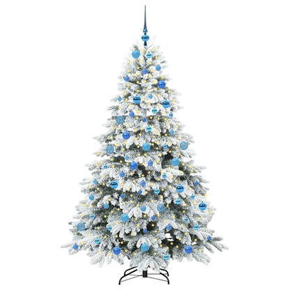 Artificial Christmas Tree with 300 LEDs White 180 cm PE and PVC