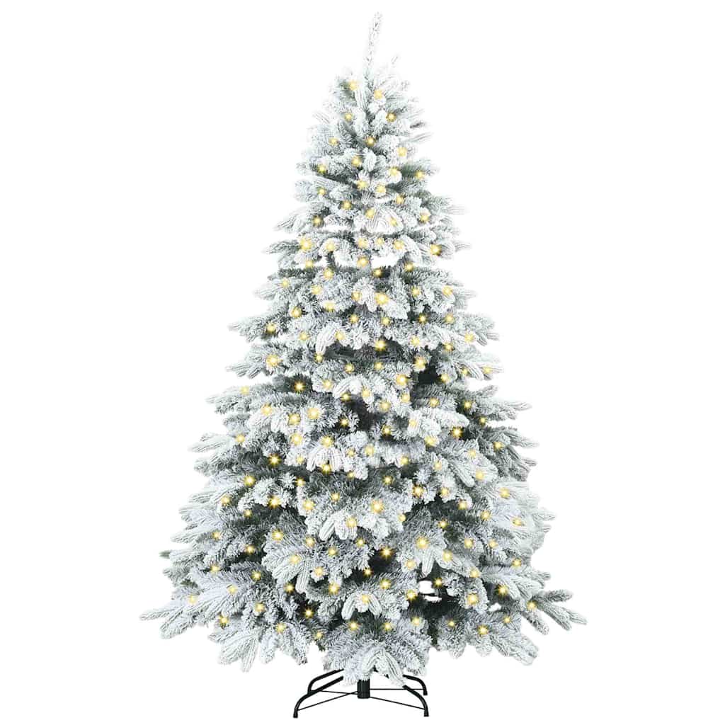 Artificial Christmas Tree with 300 LEDs White 210 cm PE and PVC