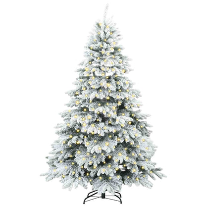 Artificial Christmas Tree with 300 LEDs White 210 cm PE and PVC