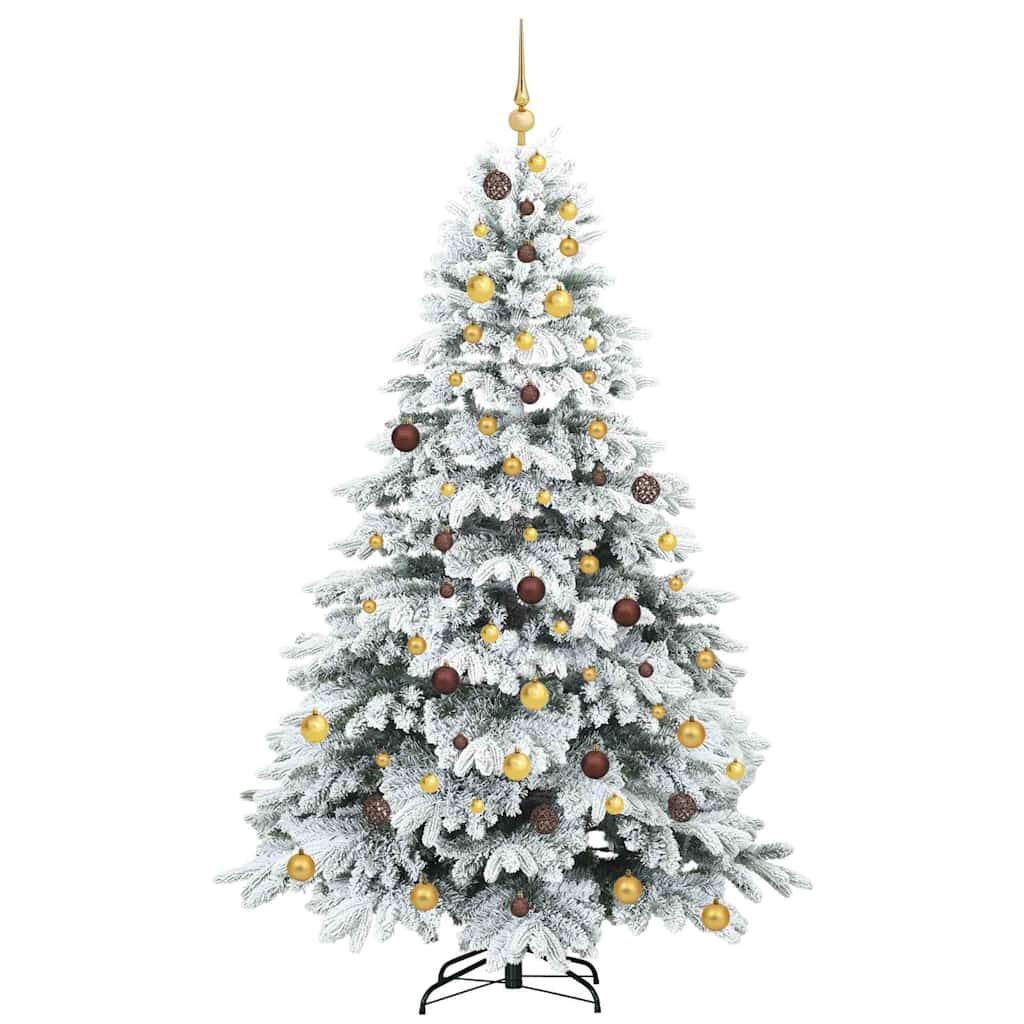 Artificial Christmas Tree with 300 LEDs White 210 cm PE and PVC
