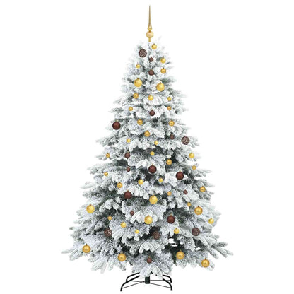 Artificial Christmas Tree with 300 LEDs White 210 cm PE and PVC