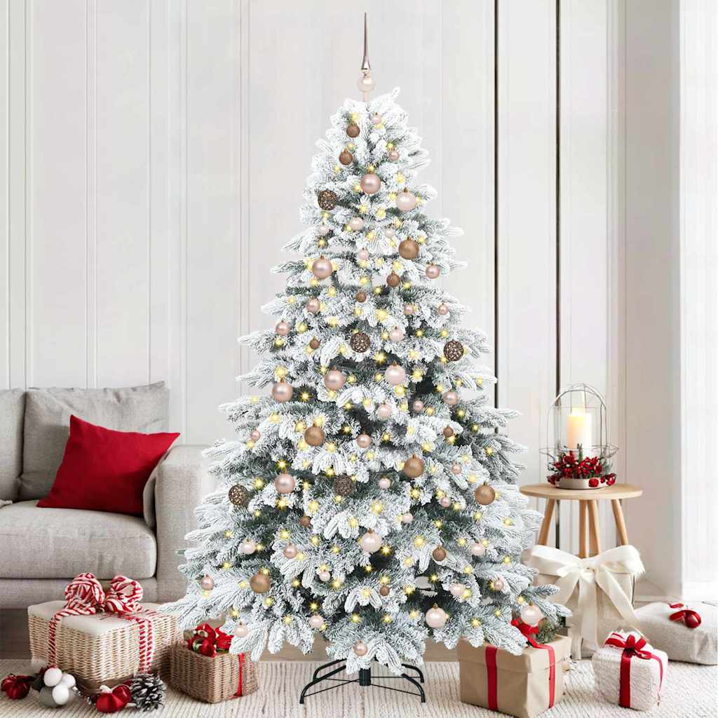 Artificial Christmas Tree White 210 cm PE and PVC