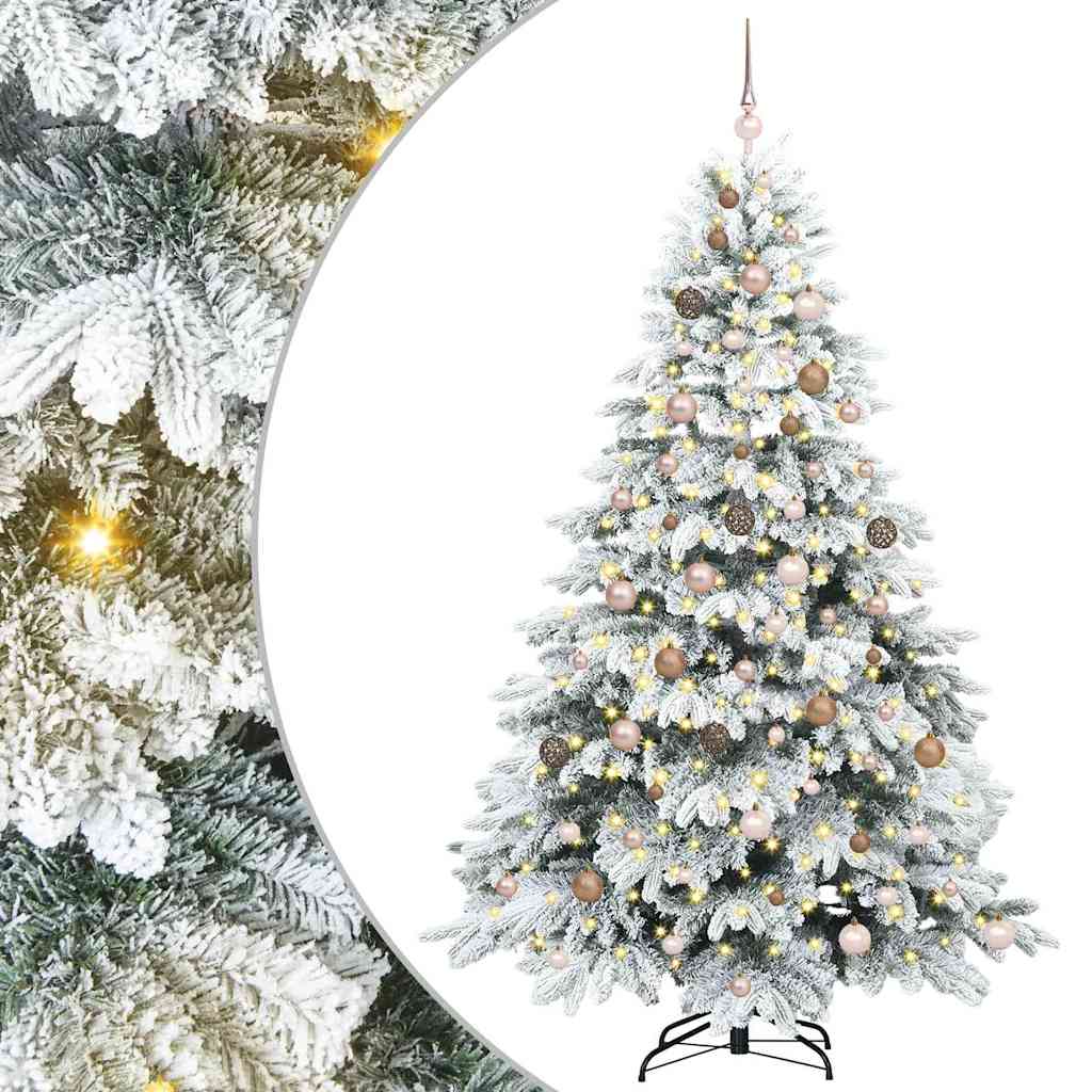 Artificial Christmas Tree White 210 cm PE and PVC