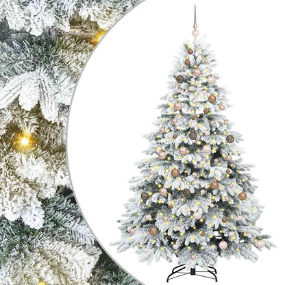 Artificial Christmas Tree White 210 cm PE and PVC