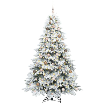 Artificial Christmas Tree White 210 cm PE and PVC