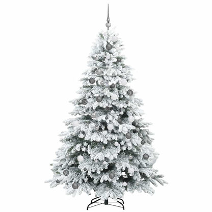 Artificial Christmas Tree with 300 LEDs White 210 cm PE and PVC