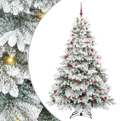 Artificial Christmas Tree with 300 LEDs White 210 cm PE and PVC