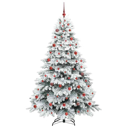 Artificial Christmas Tree with 300 LEDs White 210 cm PE and PVC