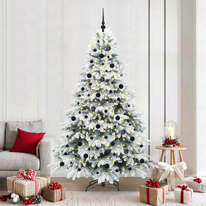 Artificial Christmas Tree with 300 LEDs White 210 cm PE and PVC