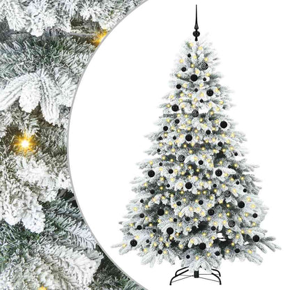 Artificial Christmas Tree with 300 LEDs White 210 cm PE and PVC