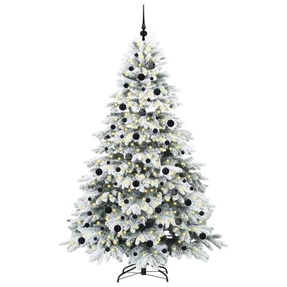 Artificial Christmas Tree with 300 LEDs White 210 cm PE and PVC