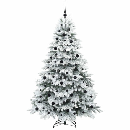 Artificial Christmas Tree with 300 LEDs White 210 cm PE and PVC