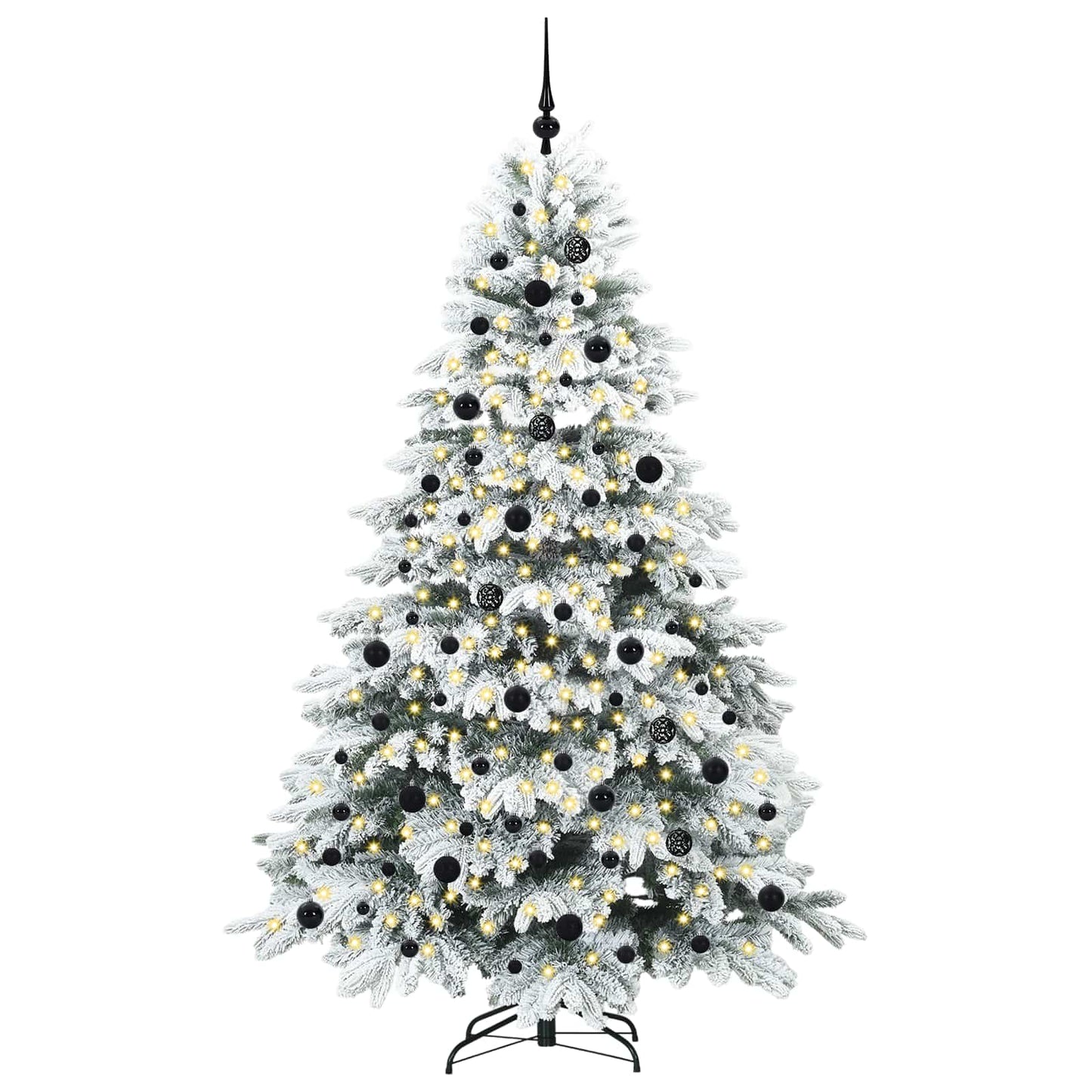 Artificial Christmas Tree with 300 LEDs White 210 cm PE and PVC