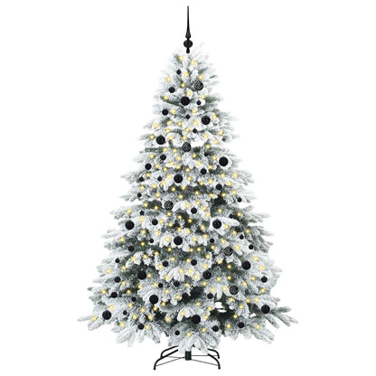 Artificial Christmas Tree with 300 LEDs White 210 cm PE and PVC