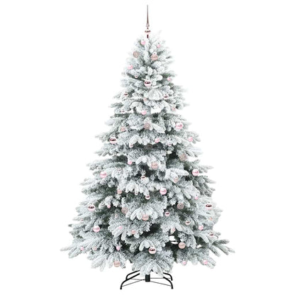 Artificial Christmas Tree with 300 LEDs White 210 cm PE and PVC
