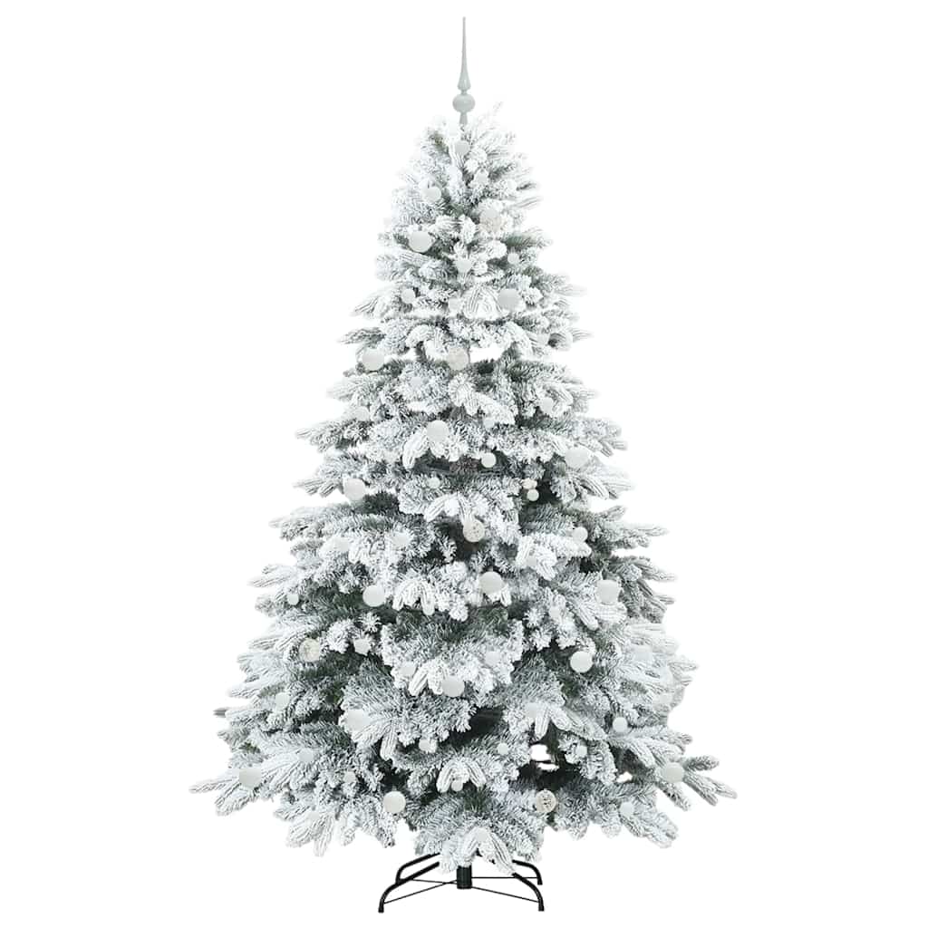 Artificial Christmas Tree with 300 LEDs White 210 cm PE and PVC