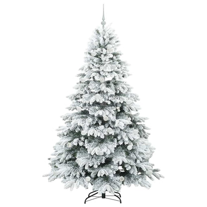 Artificial Christmas Tree with 300 LEDs White 210 cm PE and PVC