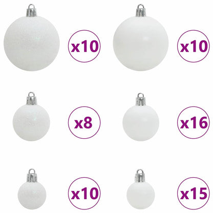 Artificial Christmas Tree with 300 LEDs White 210 cm PE and PVC