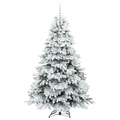 Artificial Christmas Tree with 300 LEDs White 210 cm PE and PVC