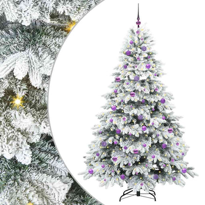 Artificial Christmas Tree with 300 LEDs White 210 cm PE and PVC