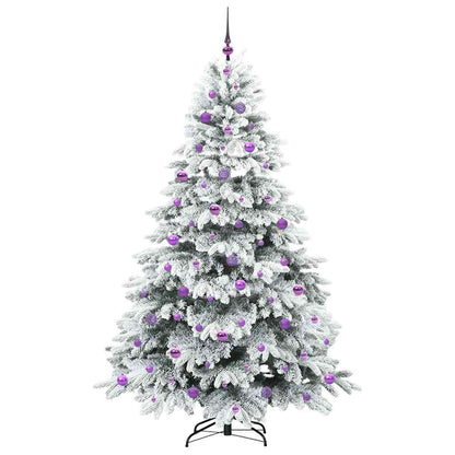 Artificial Christmas Tree with 300 LEDs White 210 cm PE and PVC