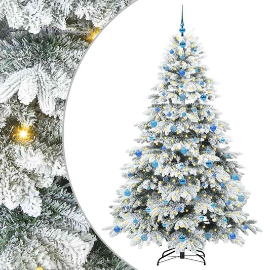 Artificial Christmas Tree with 300 LEDs White 210 cm PE and PVC