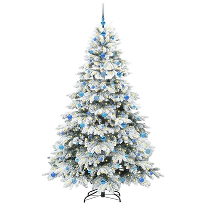 Artificial Christmas Tree with 300 LEDs White 210 cm PE and PVC