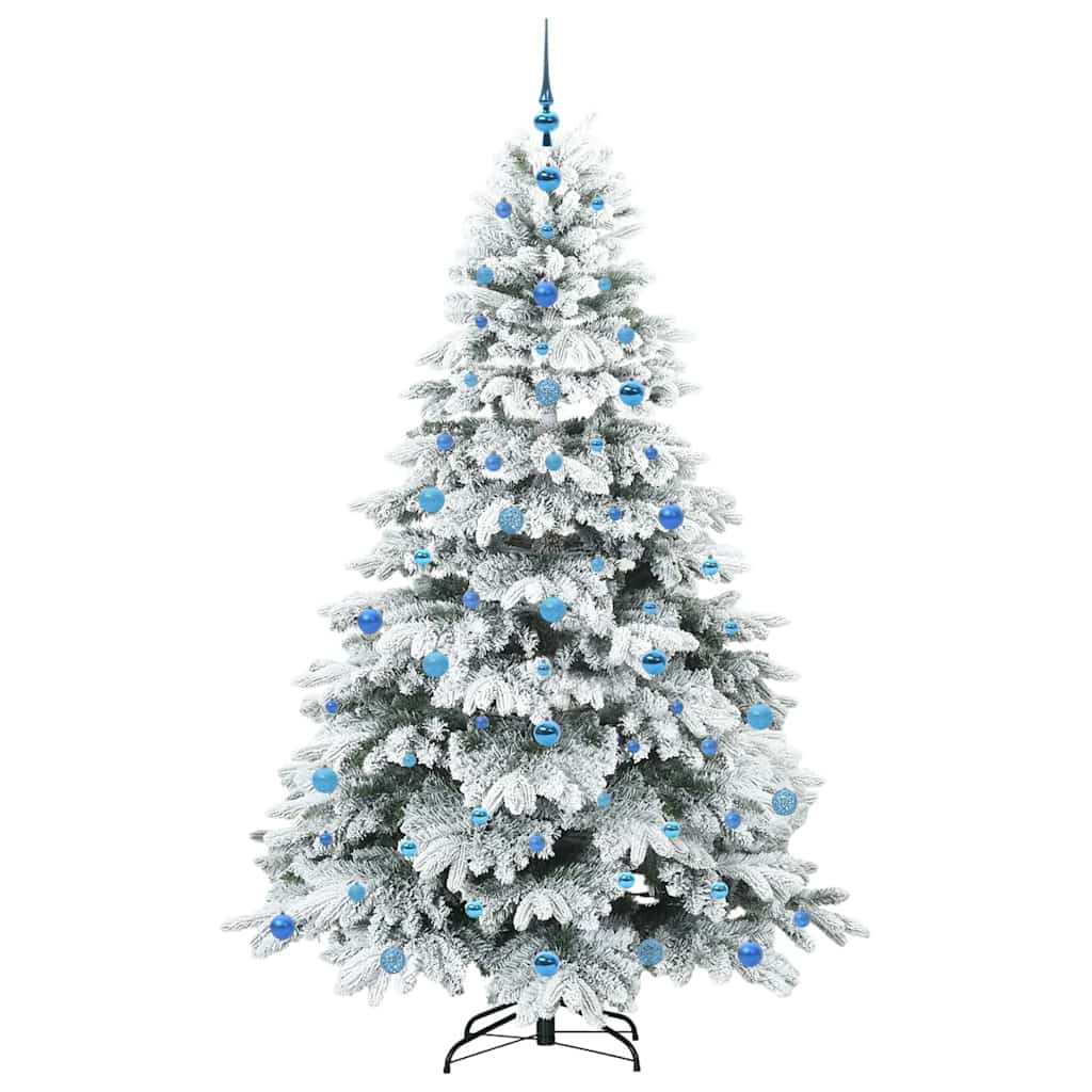 Artificial Christmas Tree with 300 LEDs White 210 cm PE and PVC