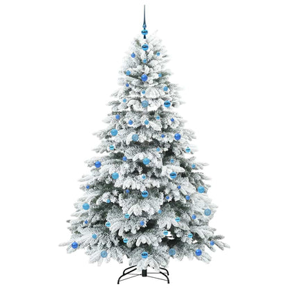 Artificial Christmas Tree with 300 LEDs White 210 cm PE and PVC