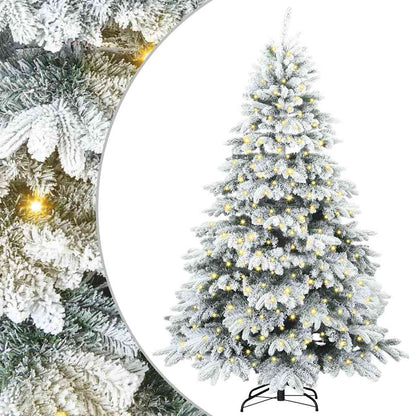 Artificial Christmas Tree with 300 LEDs White 240 cm PE and PVC