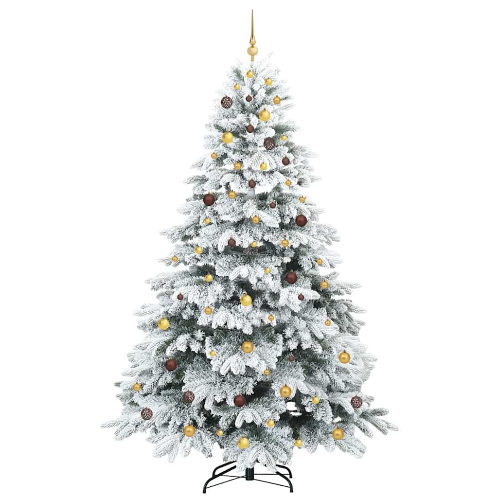 Artificial Christmas Tree with 300 LEDs White 240 cm PE and PVC