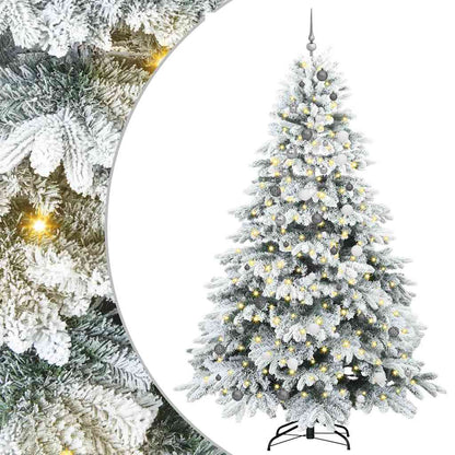 Artificial Christmas Tree with 300 LEDs White 240 cm PE and PVC